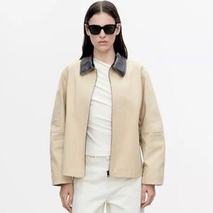 Mango contrast collar barn jacket - medium